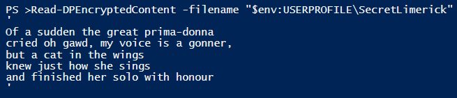 reading an encrypted file using PowerShell