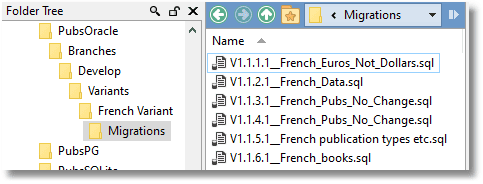 adding variant migration files