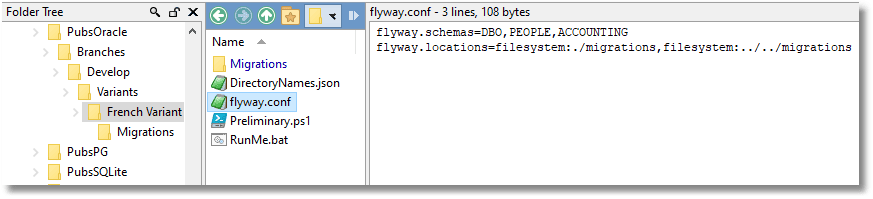 specifying local and parent migrations folders