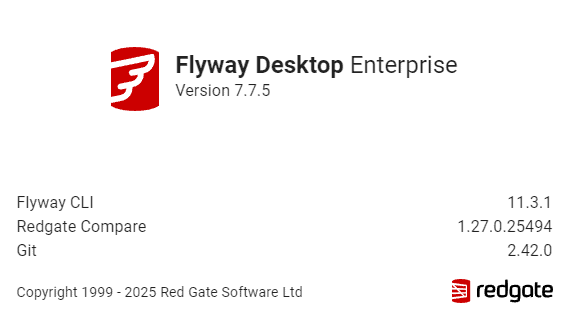 Flyway Desktop and CLI versions