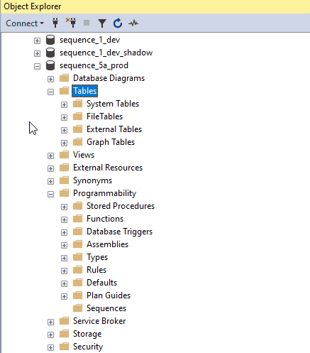 two production databases