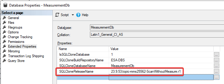 Clone extended properties