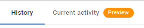 Current activity tab