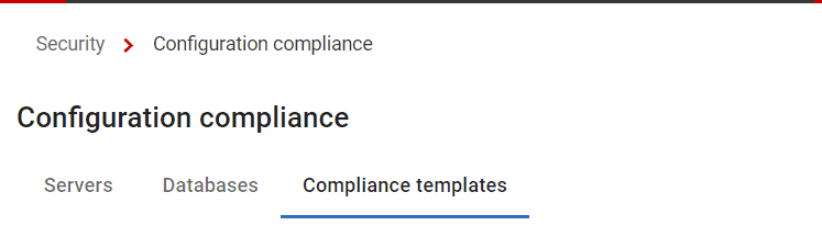 configuration compliance templates 