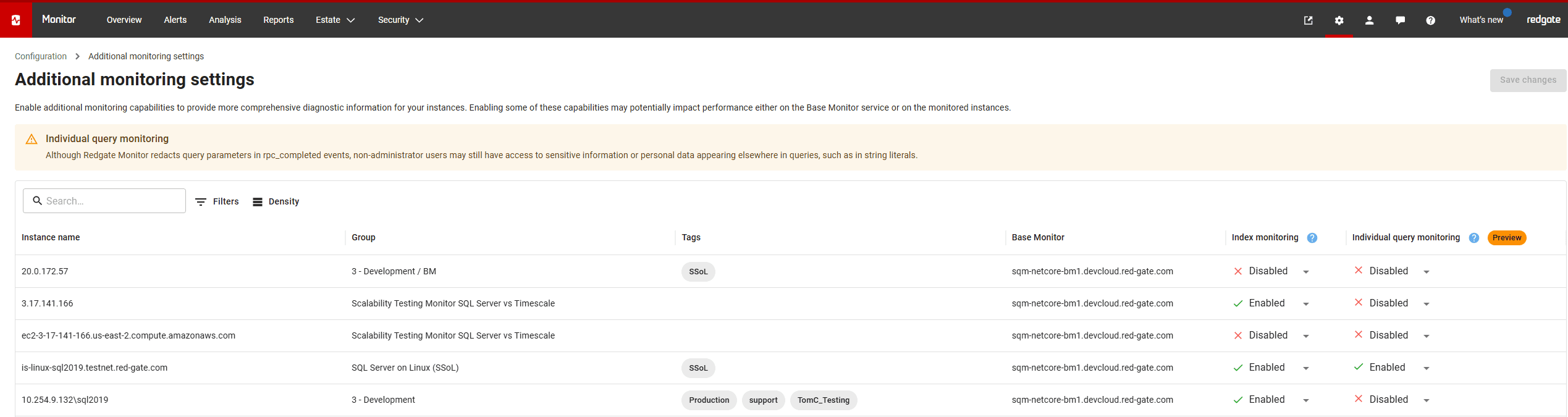 enabling query executions
