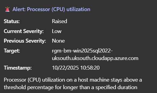 Redgate Monitor alerts in MS Teams