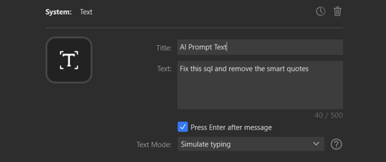 Fix smart quotes button
